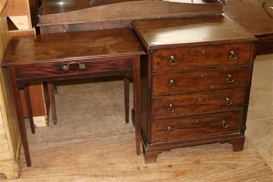 Mahogany chest & side table